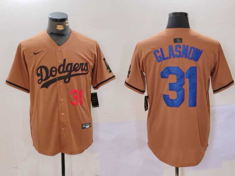 Men%27s Los Angeles Dodgers #31 Tyler Glasnow Number Olive Cool Base Limited Stitched Jersey->los angeles dodgers->MLB Jersey